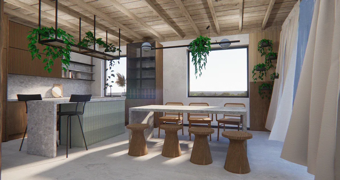 Apartament Japandi — projekt koncepcyjny — zdjęcie 2