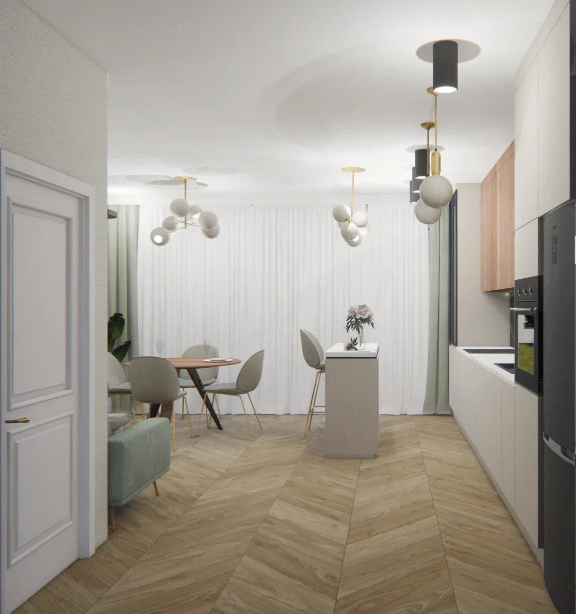 Salon z aneksem kuchennym — 2021 — zdjęcie 3