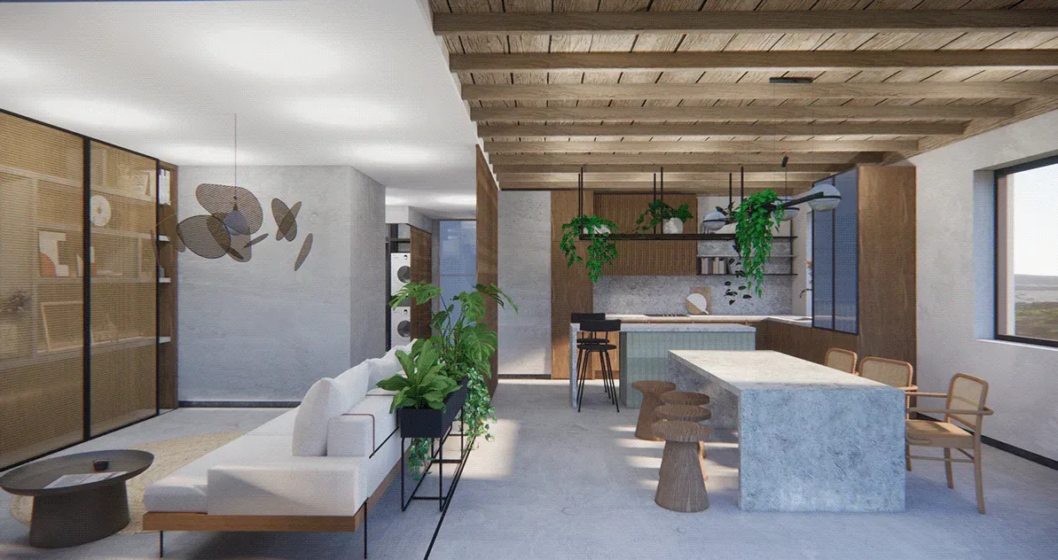 Apartament Japandi — projekt koncepcyjny — zdjęcie 3