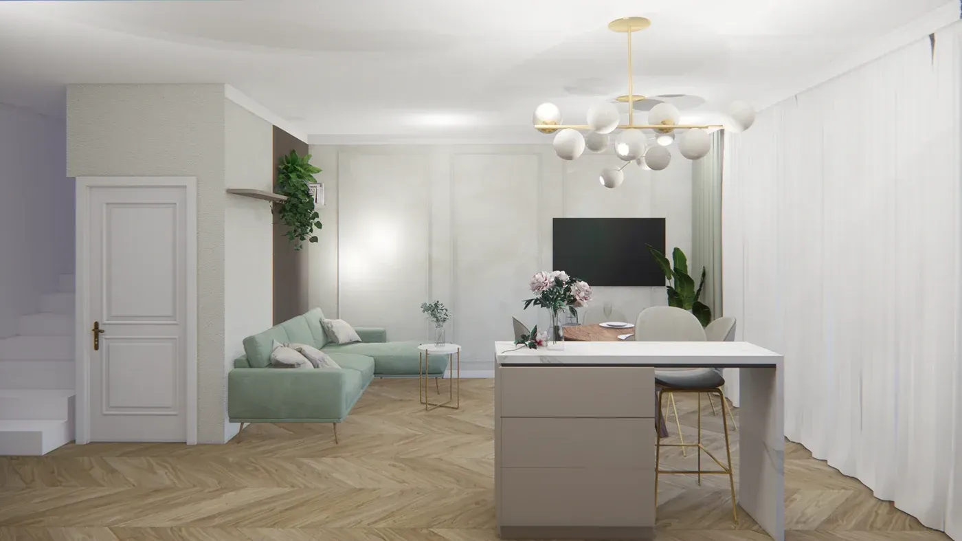 Salon z aneksem kuchennym — 2021 — zdjęcie 5