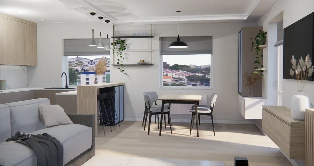 Salon z otwartą kuchnią — zdjęcie 6