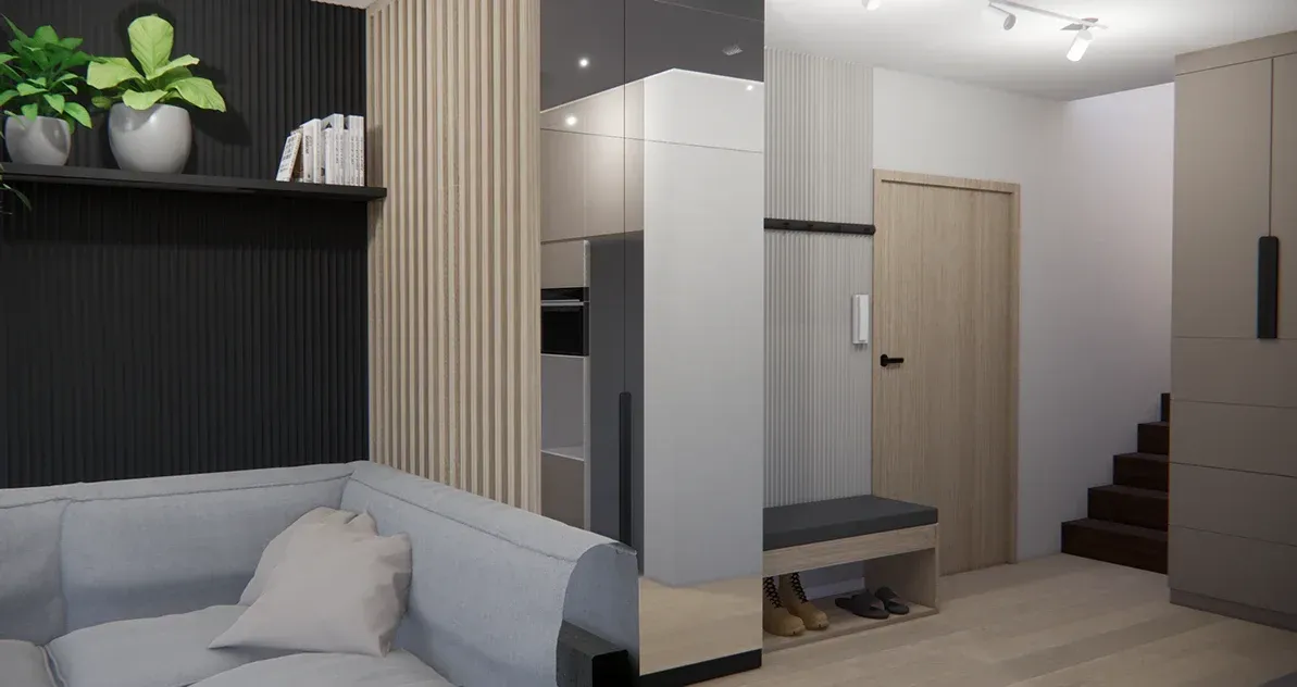 Salon z otwartą kuchnią — zdjęcie 7