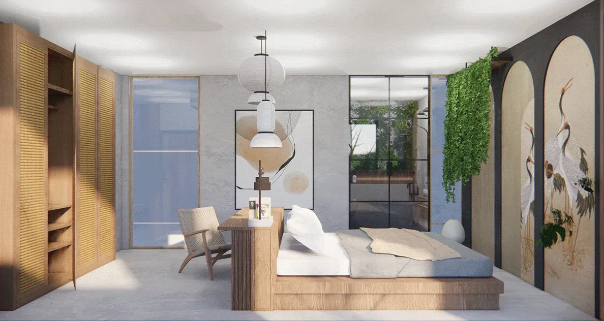 Apartament Japandi — projekt koncepcyjny — zdjęcie 7