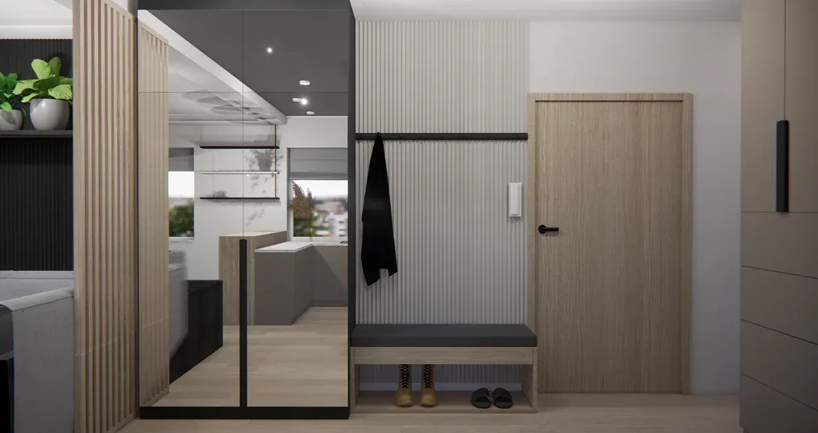 Salon z otwartą kuchnią — zdjęcie 8