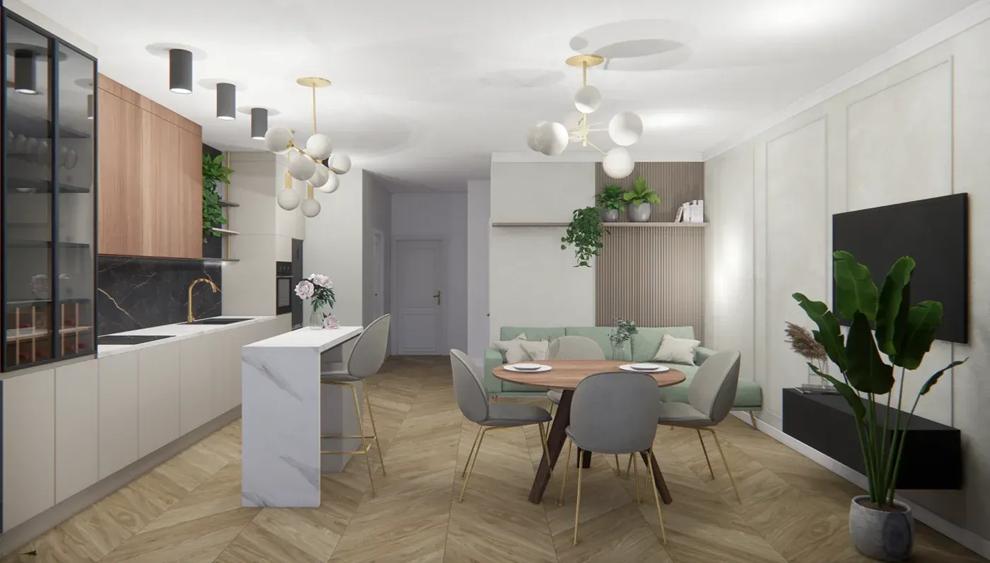 Salon z aneksem kuchennym — 2021 — zdjęcie 8