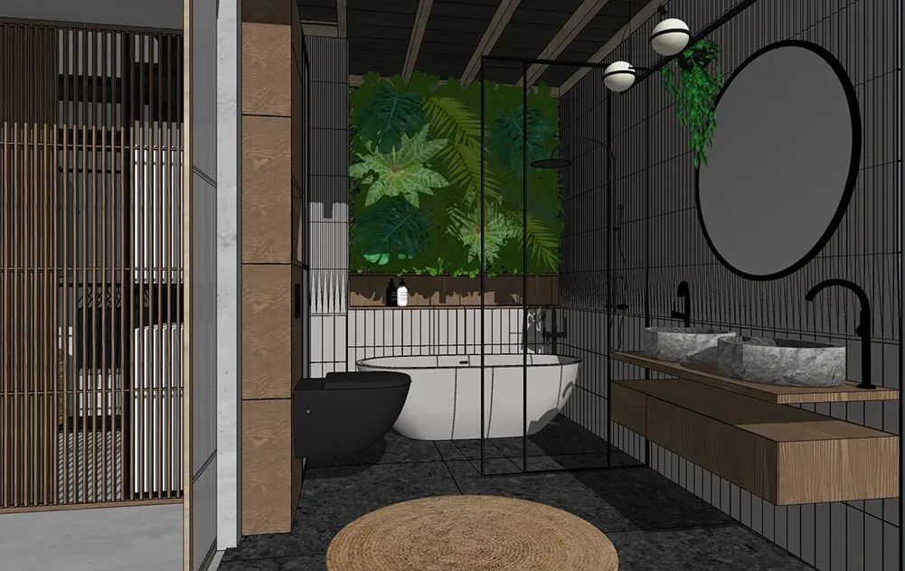 Apartament Japandi — projekt koncepcyjny — zdjęcie 16